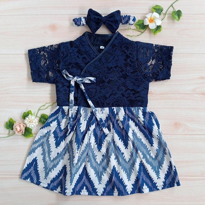 Hanbok Anak / Hanbok Batik / Hanbok Brokat warna Navy