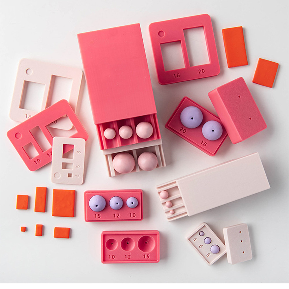 Polymer Clay Bead Round Mold Precision Punch and Measuring Tool for DIY Jewelry Making Handmade