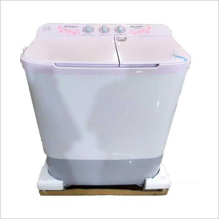 MESIN CUCI SHARP EST 80 MW 7KG 2 TABUNG 80MW 7 KG PURE MAGIC LOW WATT