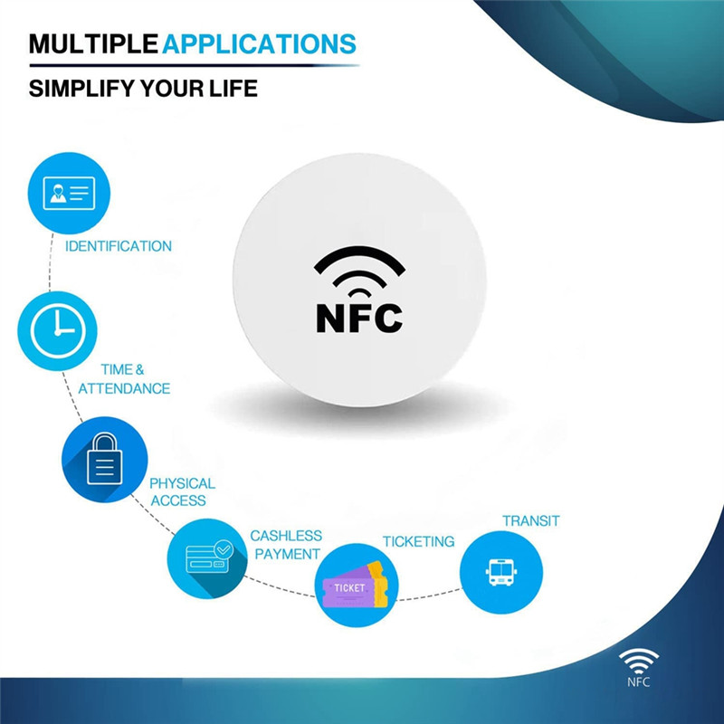 Aa84 Nfc Tags, Nfc Cards,215 Nfc Tag Rewritable 215 Nfc Coin Cards Compatible ,Nfc Enabled Mobile