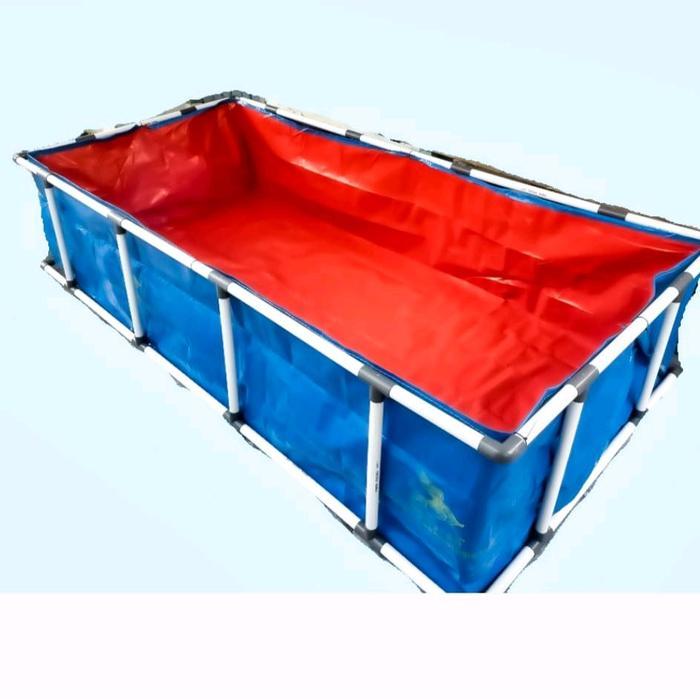 KOLAM TERPAL IKAN FULL RANGKA KOLAM TERPAL 200X100X50