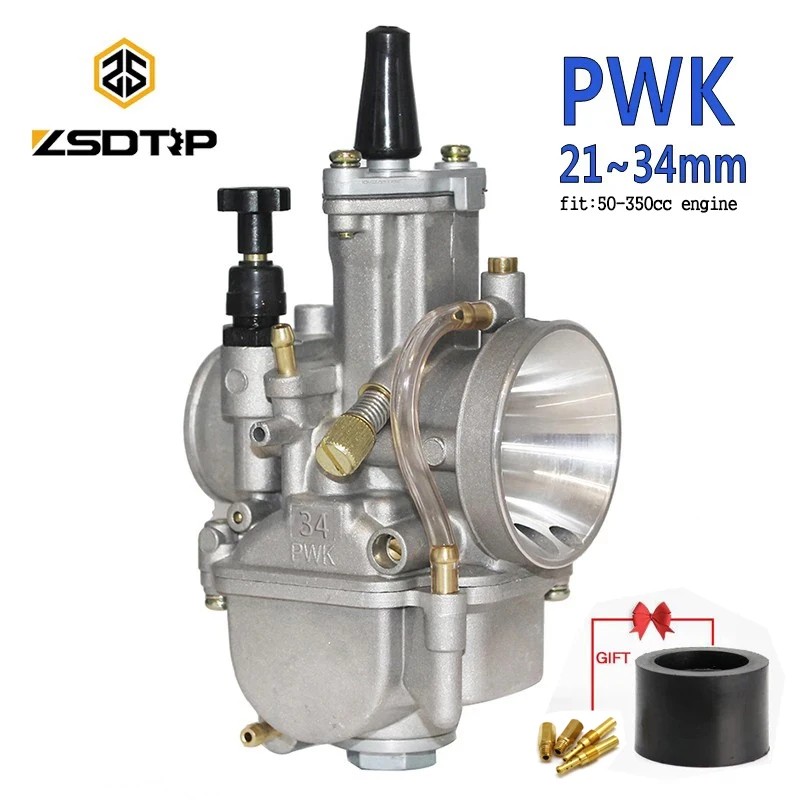 Zsdtrp 2T 4T Unrsal Keihin Koso Oko Motorcycle Pwk Carburetor 21 24 26 28 30 32 34Mm With Power Jet