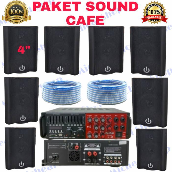 Paket Sound Sistem Cafe Indoor 8 Speakear /4" Sedang Diskon