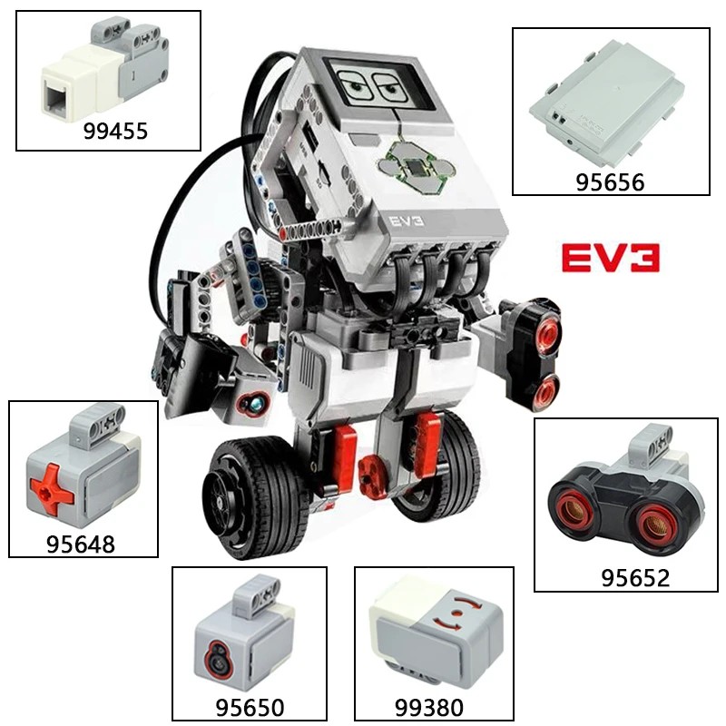 High-Tech Power Functions Series For 45544 EV3 Color Sensor Touch Ultrasound Sensor Large Medium