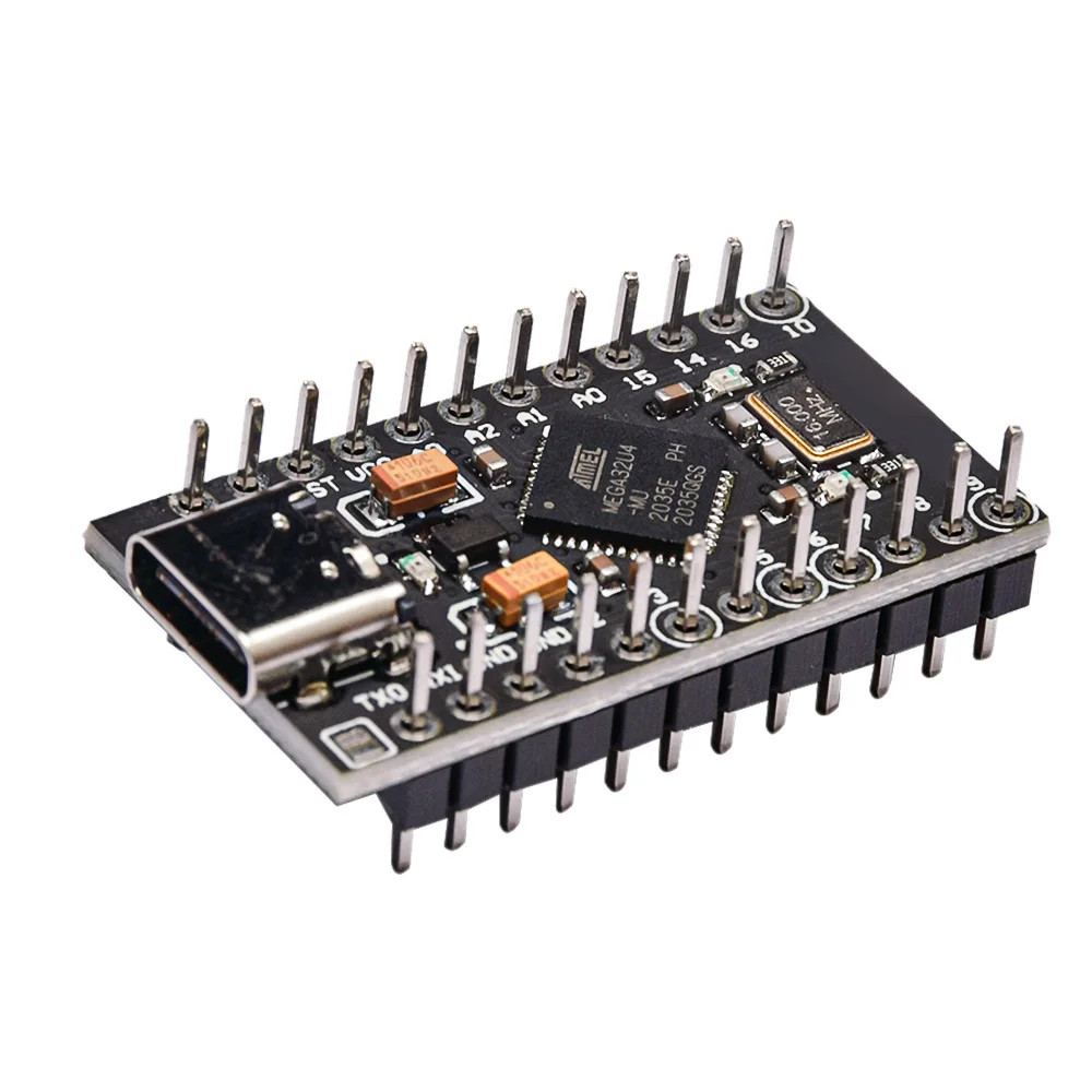 Atmega32U4 Type-C Mini Usb Pro Micro For Arduino Atmega32U4 5V/16Mhz Module With 2 Row Pin Header