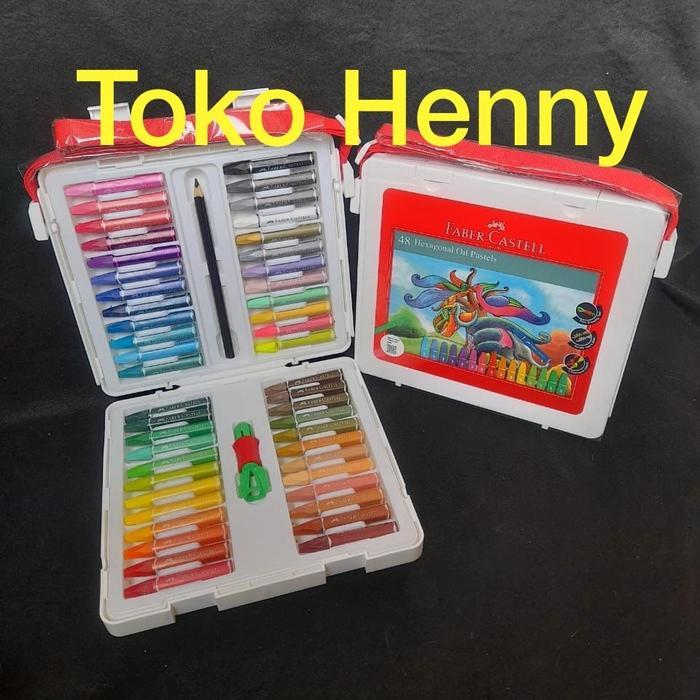 Crayon Oil Pastels Faber Castell isi 48 warna Promo Premium