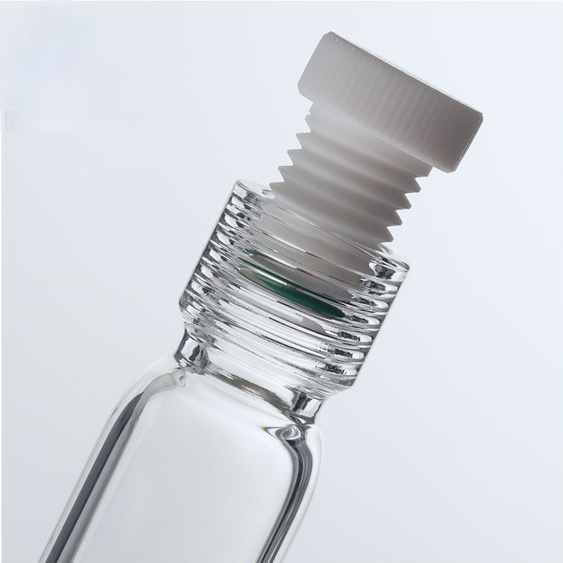 Glass pressure tube Thick-walled pressure bottle Hydrolysis tube Screw Nessler colorimetric tube PTF