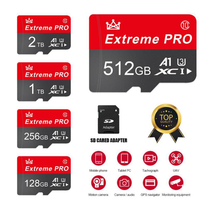 100% Original Micro TF SD 1TB 2TB V30 Memori Memory Card C10 TF Micro