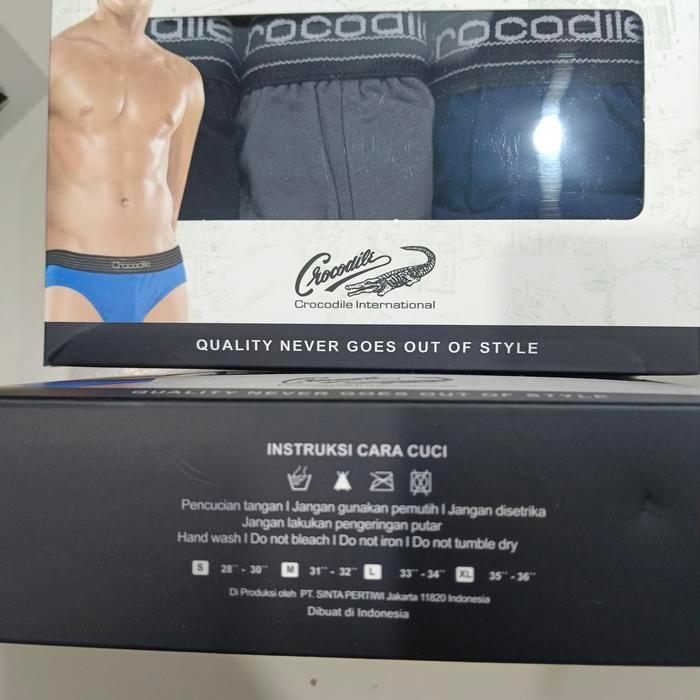 k6zv- Celana Dalam Pria Crocodile 521 247 Isi 3 + Masker Bagus / Cd Pria Crocodile 247 / Cd