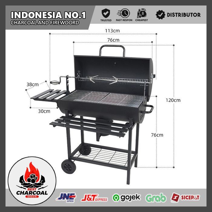 Panggangan BBQ Portable Grill Alat Panggang Putar Ayam