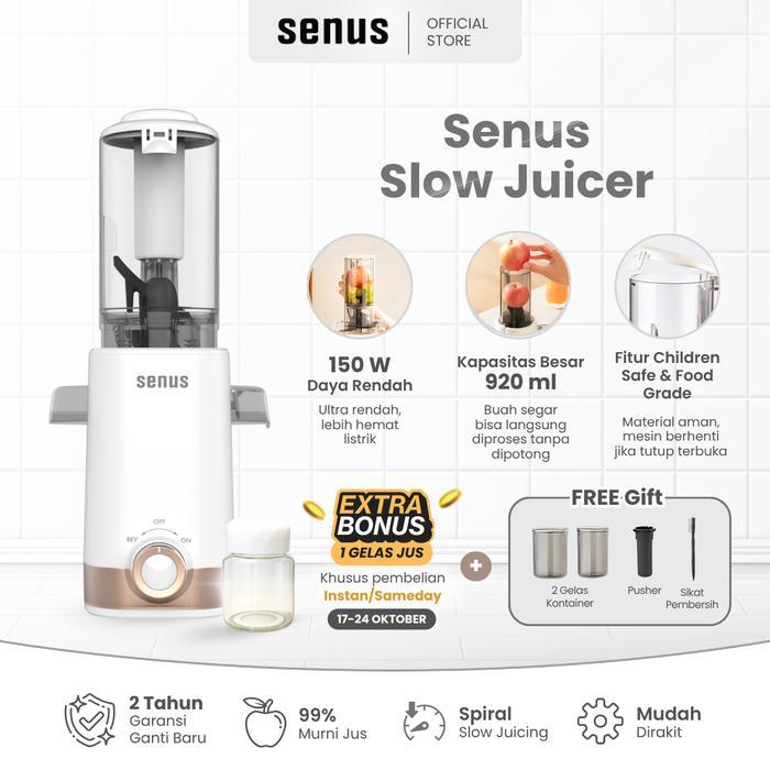 Senus Slow Juicer pengekstrak buah tanpa ampas