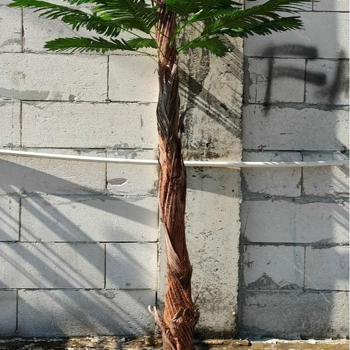 pohon palem bunga hias/pohon Plastik/tanaman hias/tanaman platik Pot Plastik