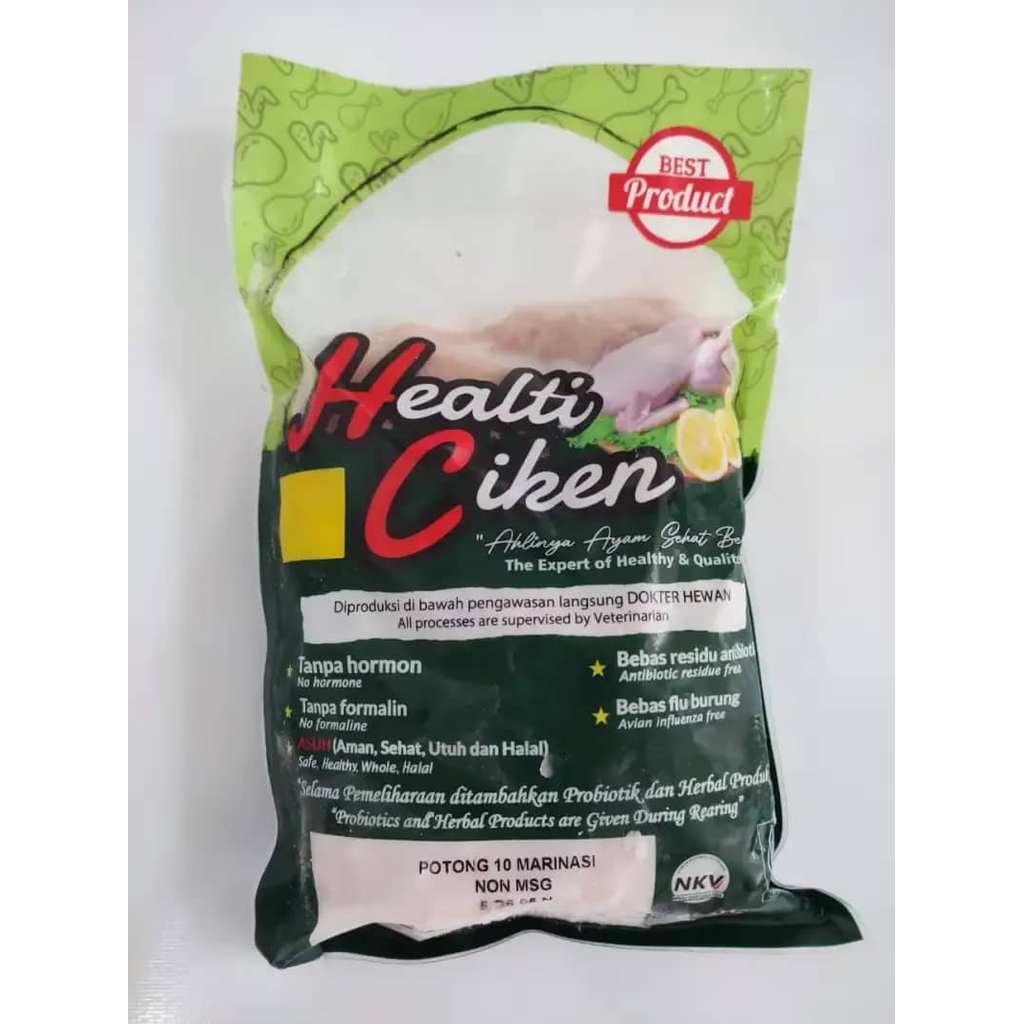 Healti Ciken Daging Ayam Potong 10 Marinasi Non MSG Reguler 900-1000 gram