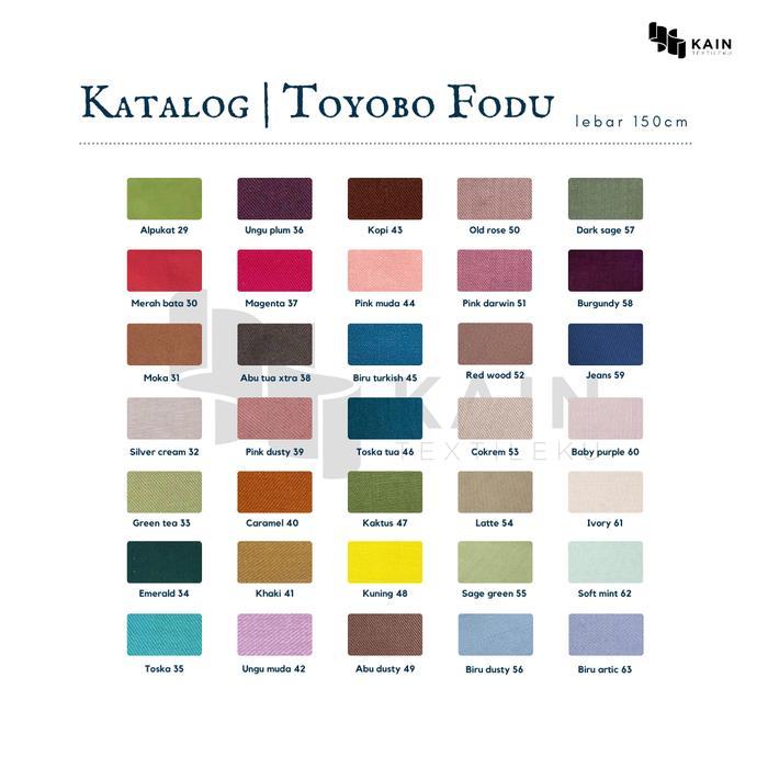 jq41- Bahan Kain Katun Toyobo Fodu 0,5 Meter