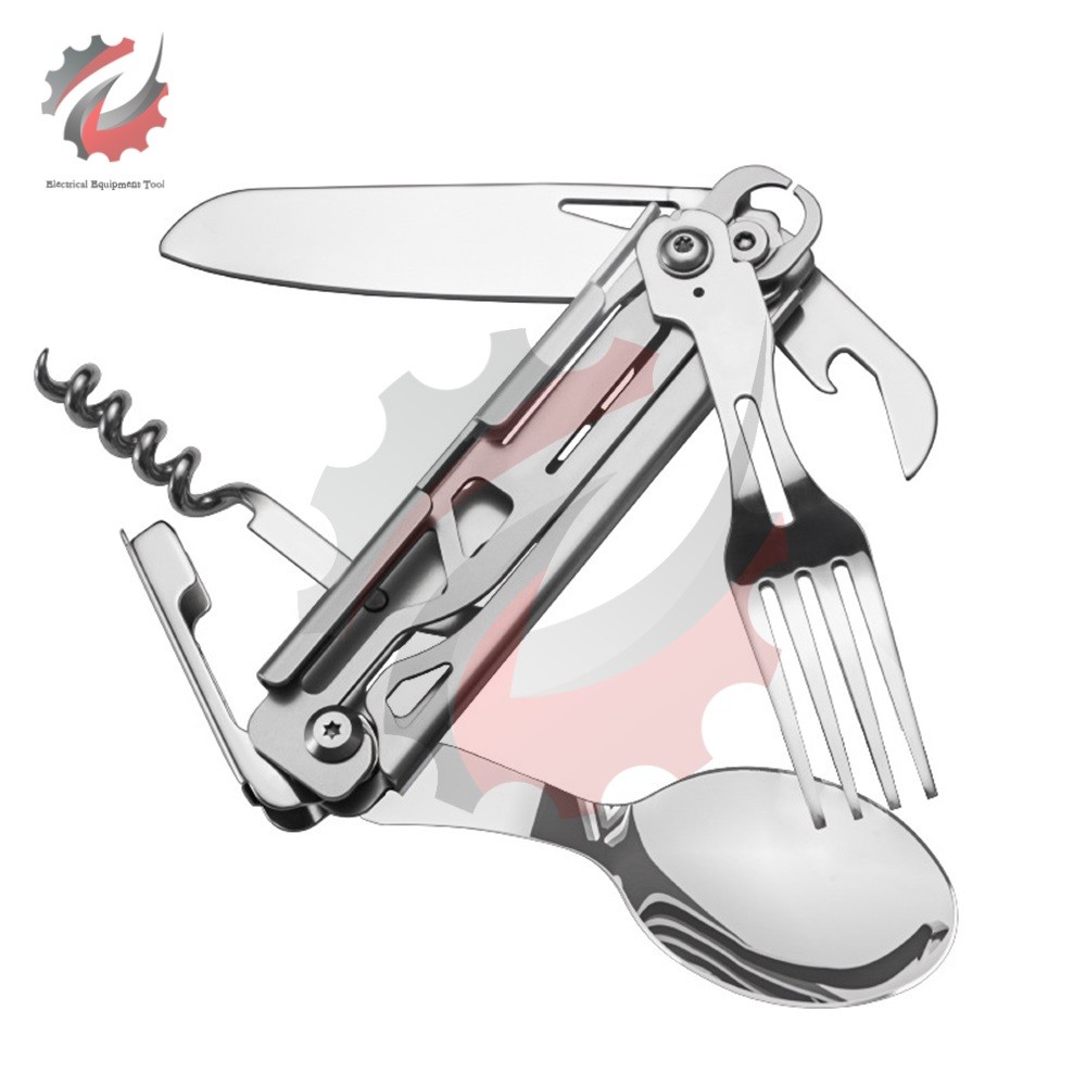 420 Stainless Steel Cutlery Set Portable Fork Spoon Folding Knife Outdoor Survival Camping Pocket Kn
