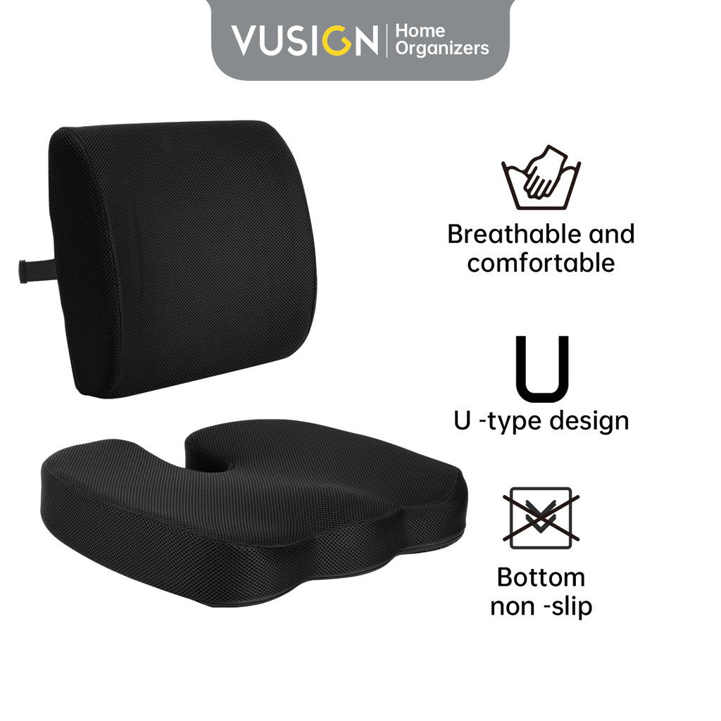 Vusign   Bantal Duduk Hitam VS750-BK