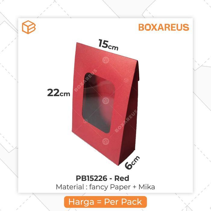 rsob- Pb15226 Colour Paper Bag.Cookies Box. Snack Box.Gift Box. Bag Red