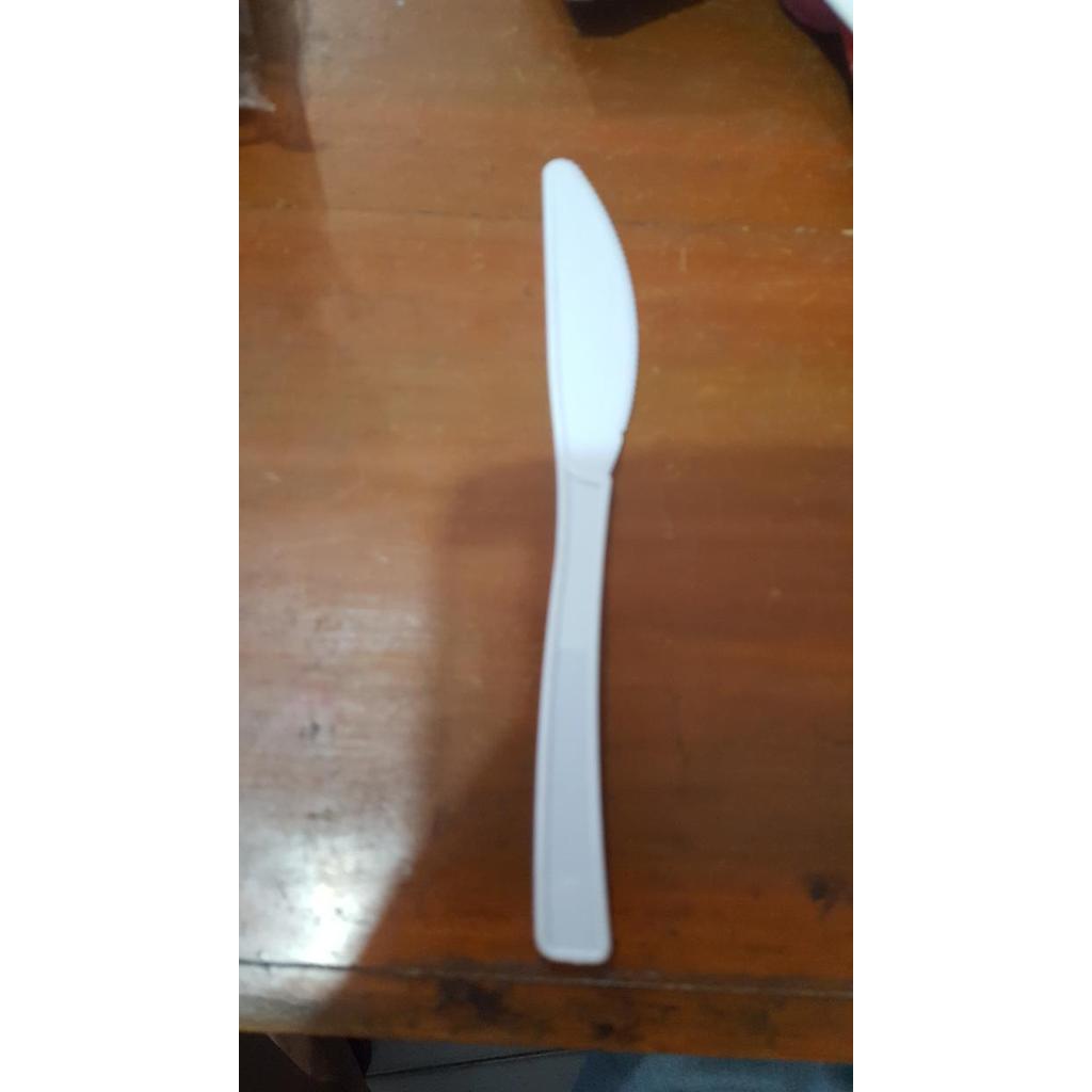 Pisau Kue - Pisau Makan Plastik - Pisau Stick Susu 25 Pcs