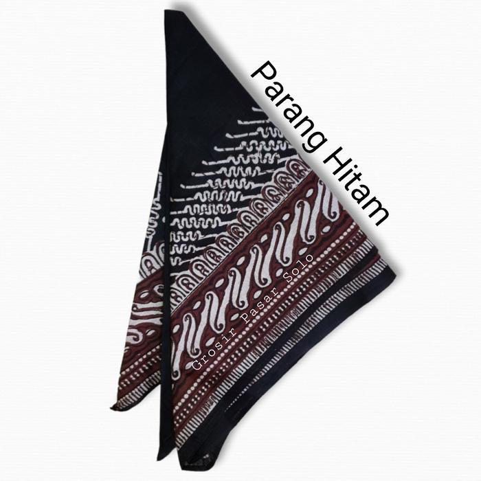 ikat kepala batik motif parang hitam