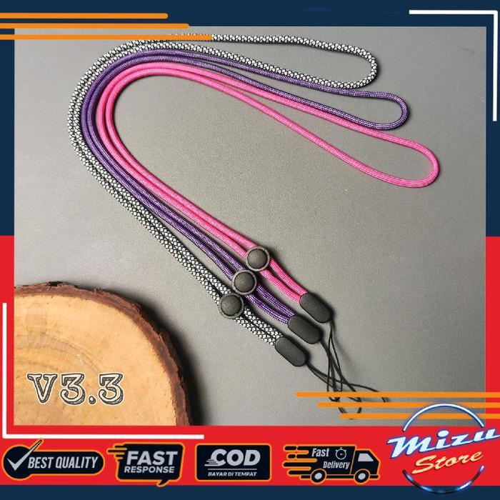 Cantikamobile_ V3.3 Lanyard Tali Paracord/Kalung/Gantungan Hp/Id Card/Name Tag/Kamera/Mizu Store