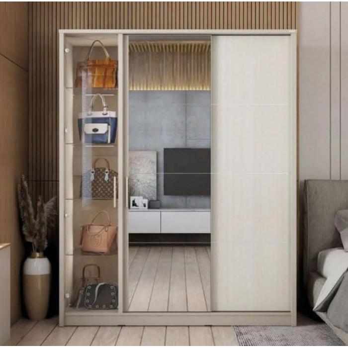 Lemari Pakaian Pajangan Sliding Cern Full Nimalis Koleksi Bandung