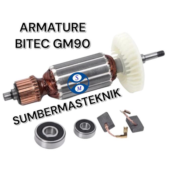 Grosir Armature Bitec Gm90 Free Carbon Brush Angker Rotor Mesin Gerinda Bitec Gm 90 Kw Terlariss 