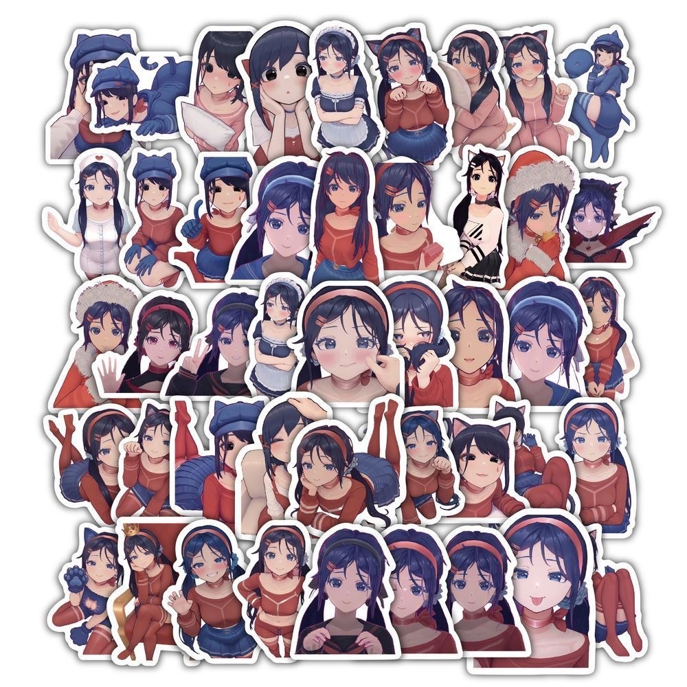 58Pcs Cute Miside Mita Stickers Mita Diy Stickers Scrapbooking Phone Luggage Skateboard Vinyl