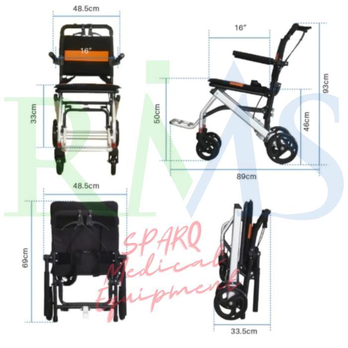 Korsi Roda Traveling Fc800 / Kursi Roda Umroh Haji Travel Masuk Cabin.