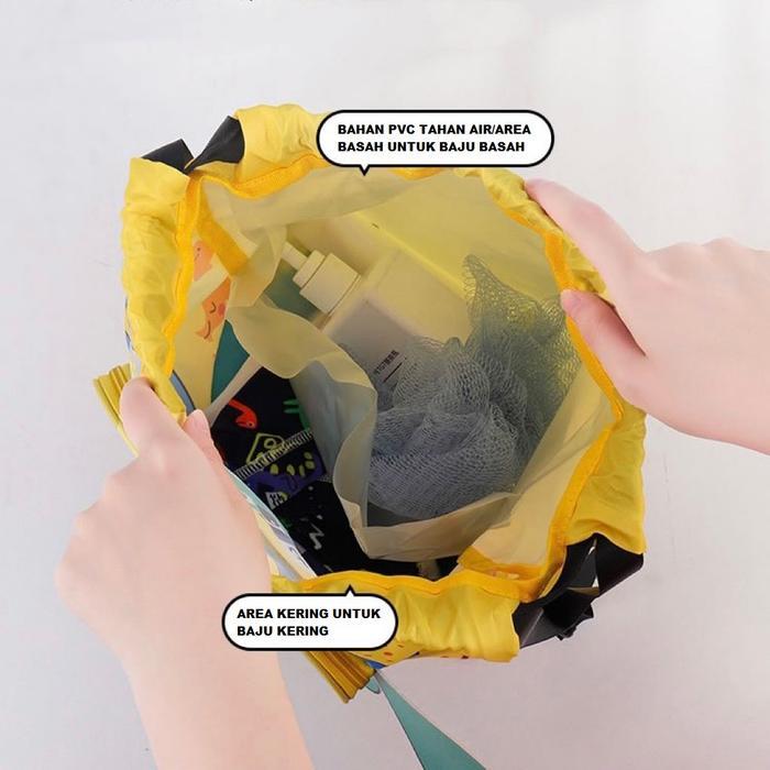 Tas Renang Anak Multifungsi Anti Air /Tas Renang Waterproof Tbk