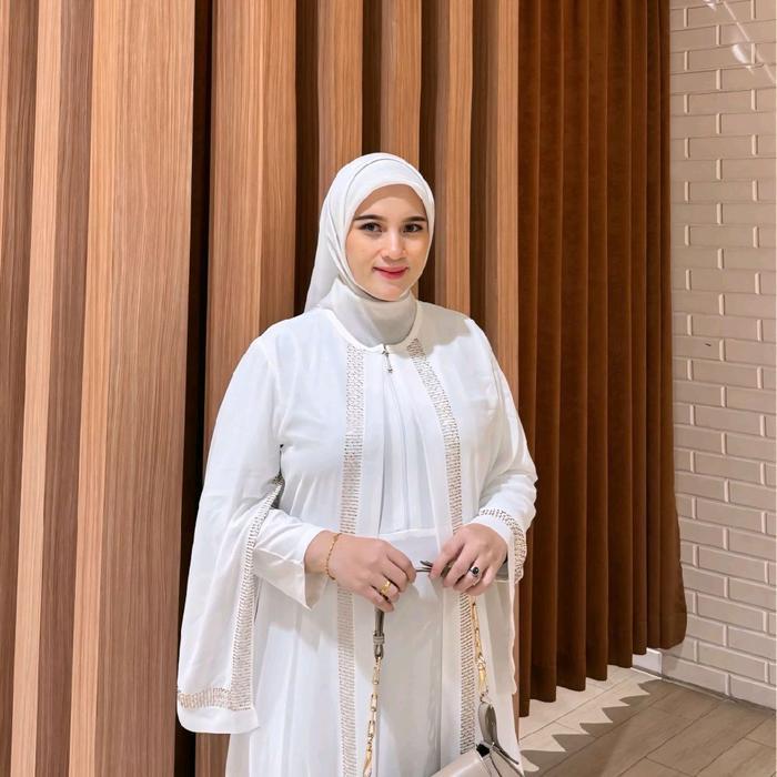 Gamis Abaya Turkey Bordir Qinanty Putih