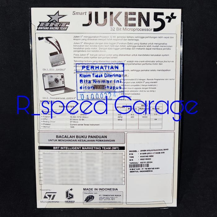 Ecu Brt Juken 5+ Plus Dualband Mx King New 150 V2 Led