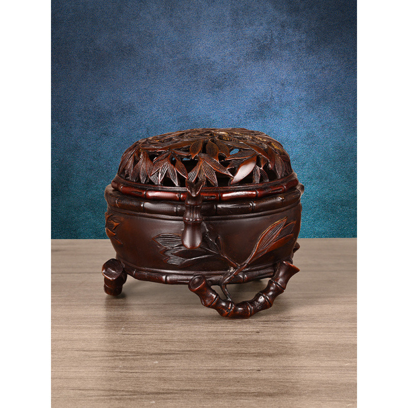 Copper Incense Burner Ornament Pure Copper Bamboo Incense Burner Sandalwood Coil Incense Burner Home