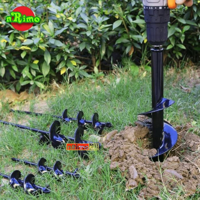 kks Mata Bor Tanah Biopori Alat Pelubang Tanah Penggali Taman Kebun Auger Spiral Drill Bit for