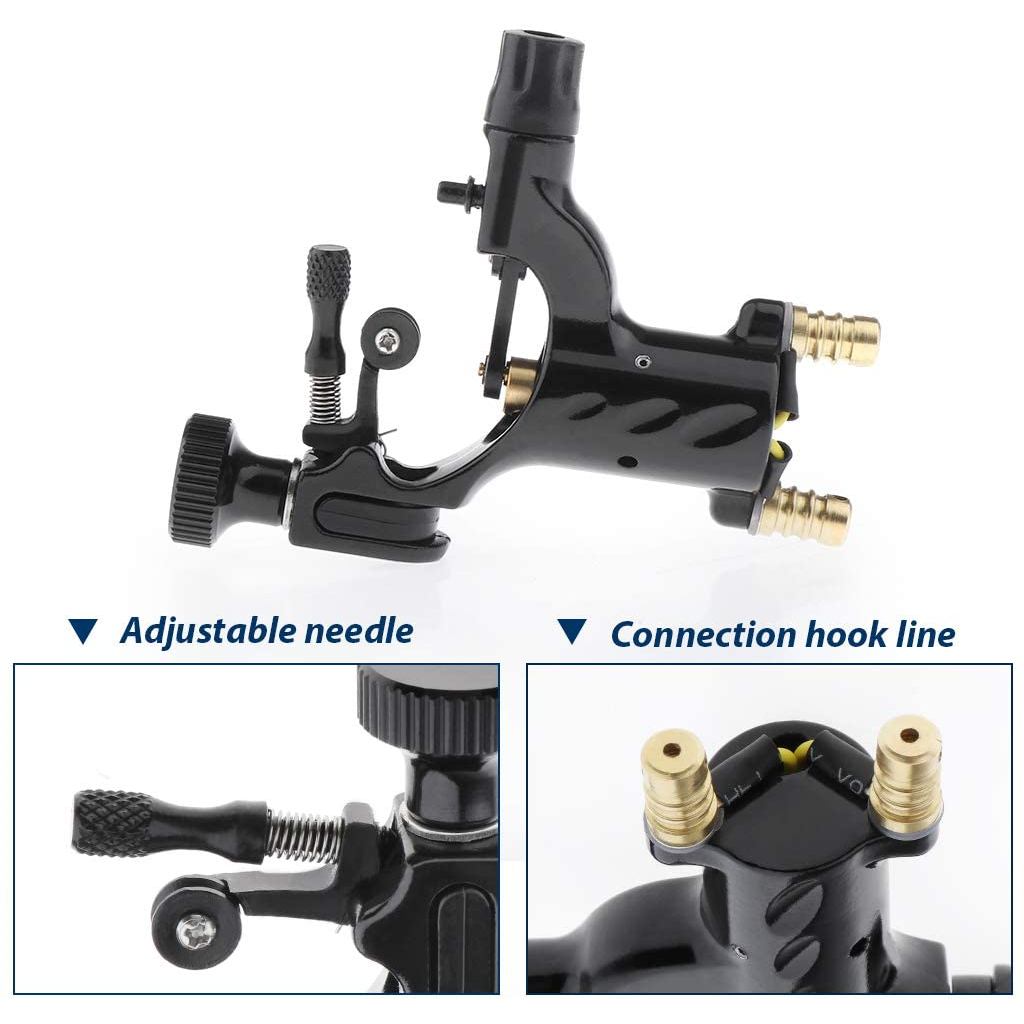 Complete Rotary Tattoo Machine Kit Professional Tattoo Rotary Gun Set with Power Supply Tattoo Needl