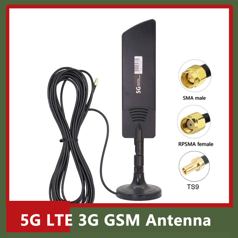 Ts9 Sma Male 5G Lte 4G 3G Gsm Antenna Outdoor Omni Wif Aerial Gain 22Dbi 600-6000Mhz Waterproof