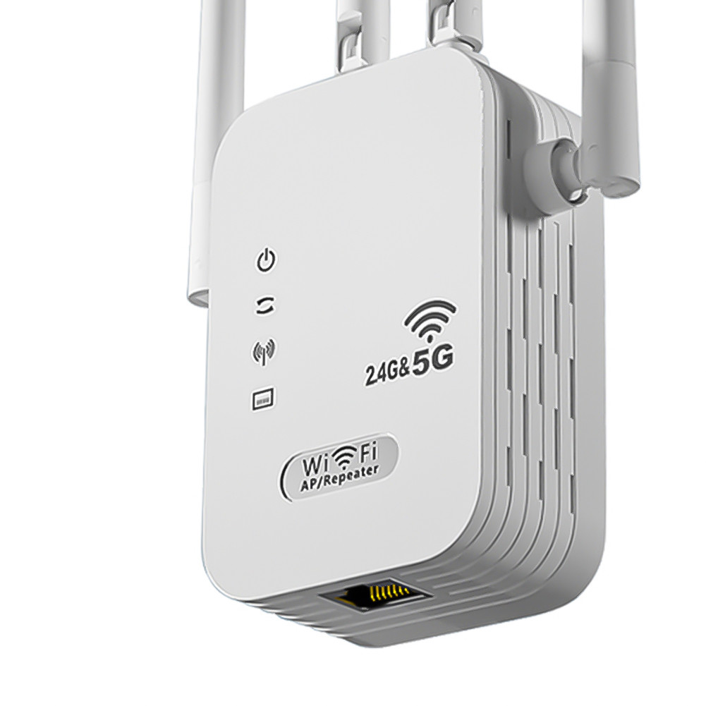 1200Mb Wifi Extender With Wan/Lan Port Dual-Band 2.4Ghz/5Ghz Wi-Fi Signal Booster Wifi Signal