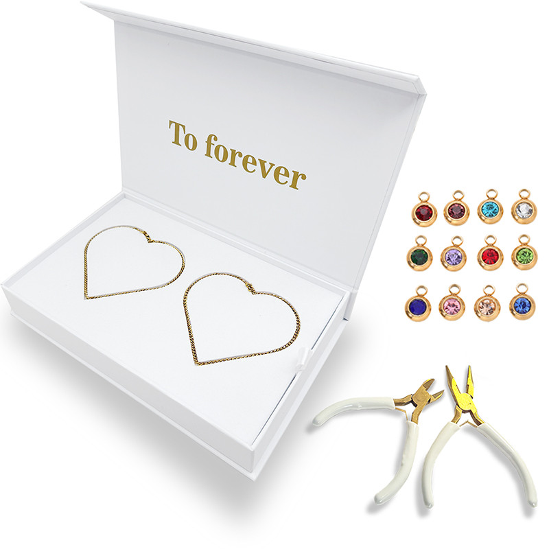 Permanent Bracelet Kit with Birthstone for Couples Lover Gift for Anniversary Valentines Day Jewelry