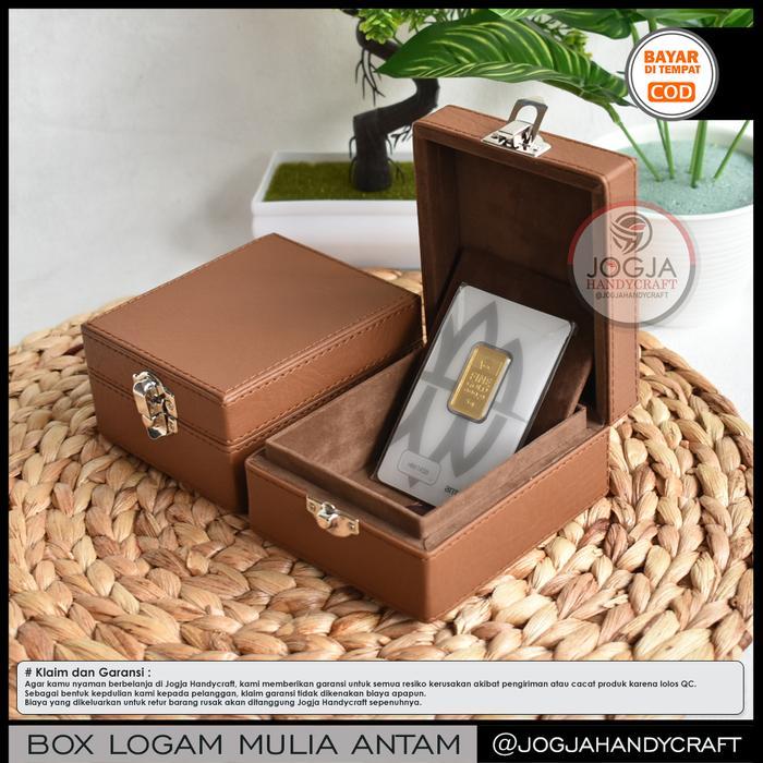 Premium Box Logam Mulia Antam Berjahit / Kotak Tempat Emas Antam