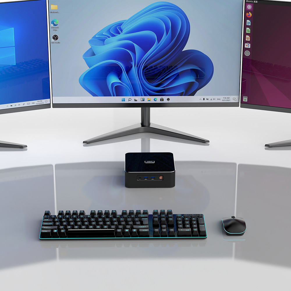 Morefine Windows 11 Gamer Desktop M600 AMD Mini PC Ryzen 9 7940HS NUC 2xDDR5 2xPCIe4.0 2x2.5G LAN  g