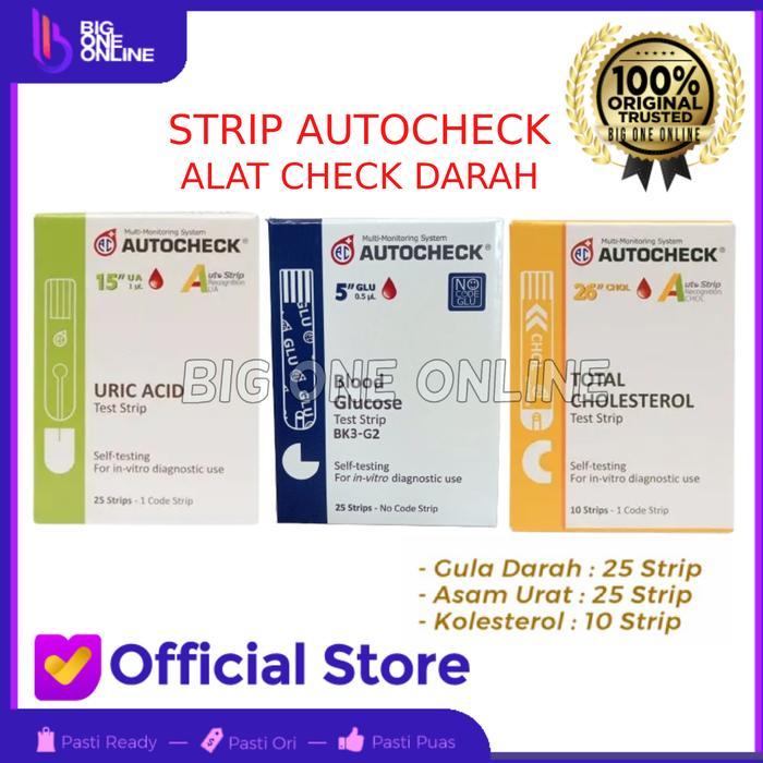 AUTOCHECK Alat Cek Darah AUTO CHECK, Gula Darah, Kolesterol, Asam Urat