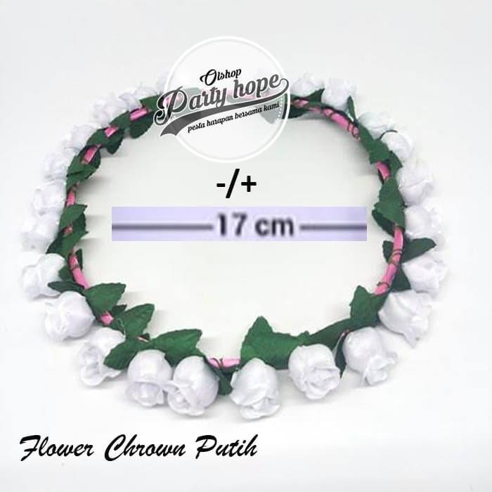 Mahkota Bunga putih / Flower Crown Bridal Shower / Bando Bunga putih
