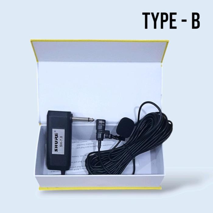 Tntgmusic- Mic Jepit Clip On Mic Kancing Peka Dan Berkabel Panjang Cocok Untuk Mik Imam Warna Hitam