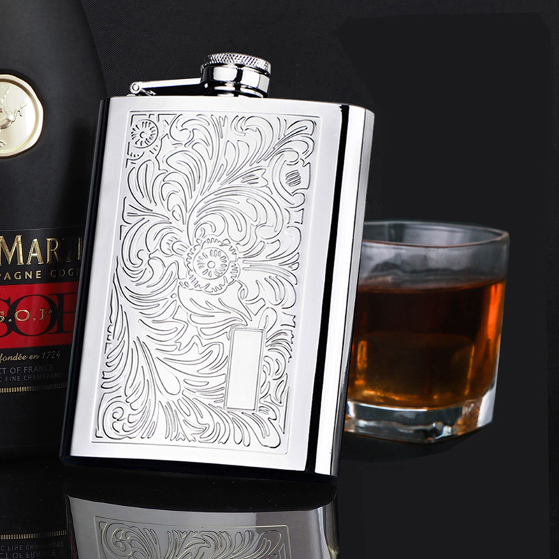 Quality hip flask 8oz 220ml portable stainless steel 304  whisky