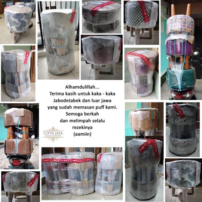 Sofa Kursi Puff Stool Tamu Nimalis Bulat Murah Nyaman Empuk 4 Kaki
