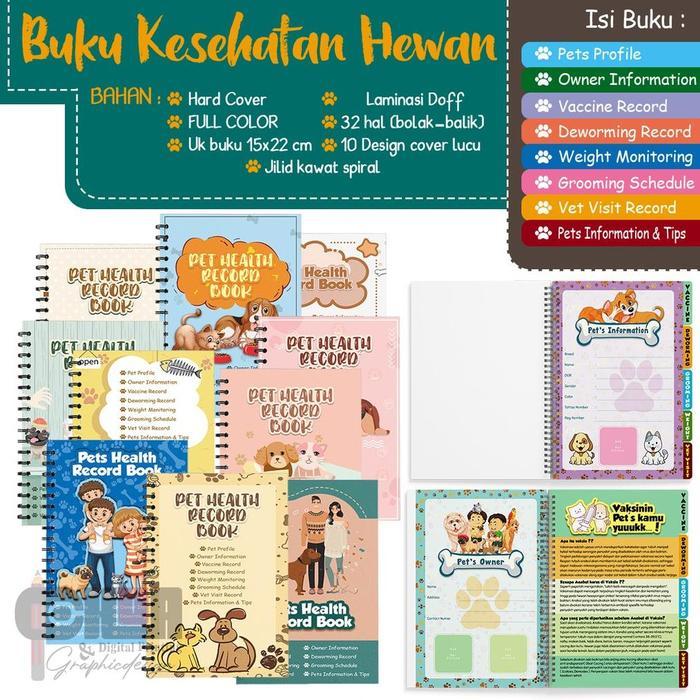 BUKU KESEHETAN ANJING & KUCING (VAKSIN/OBAT CACING/REKAM MEDIS &
