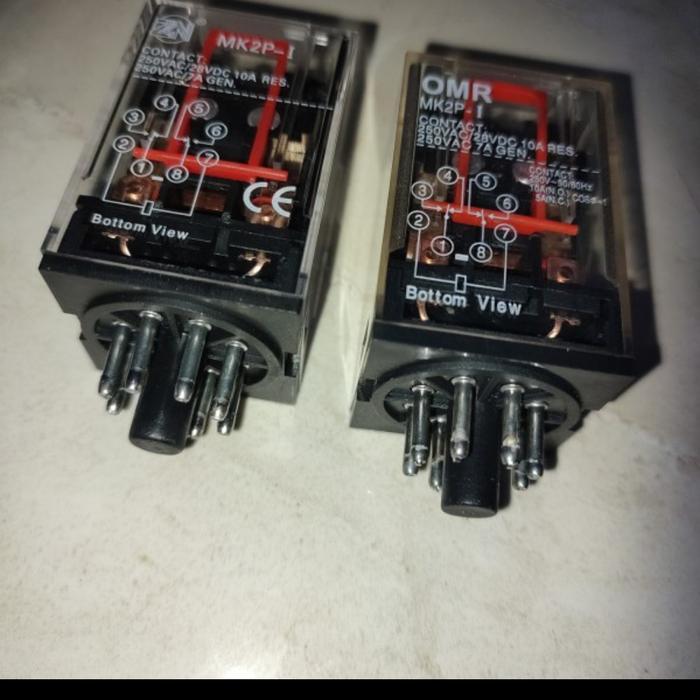 New Relay Omron 8kaki 8 kaki / Socket Bulat AC 220v 220 v