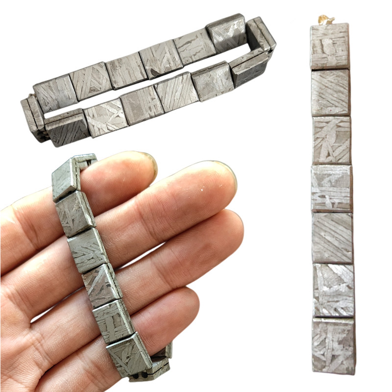 Muonionalusta Iron Meteorite Bracelet Natural Meteorite Material String Sky Iron Meteorite