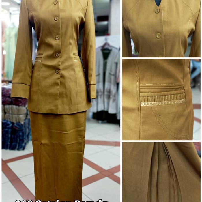 Baju blazer seragam pemda cewe PNS Cantik Khaki Keki Anggun,Guru