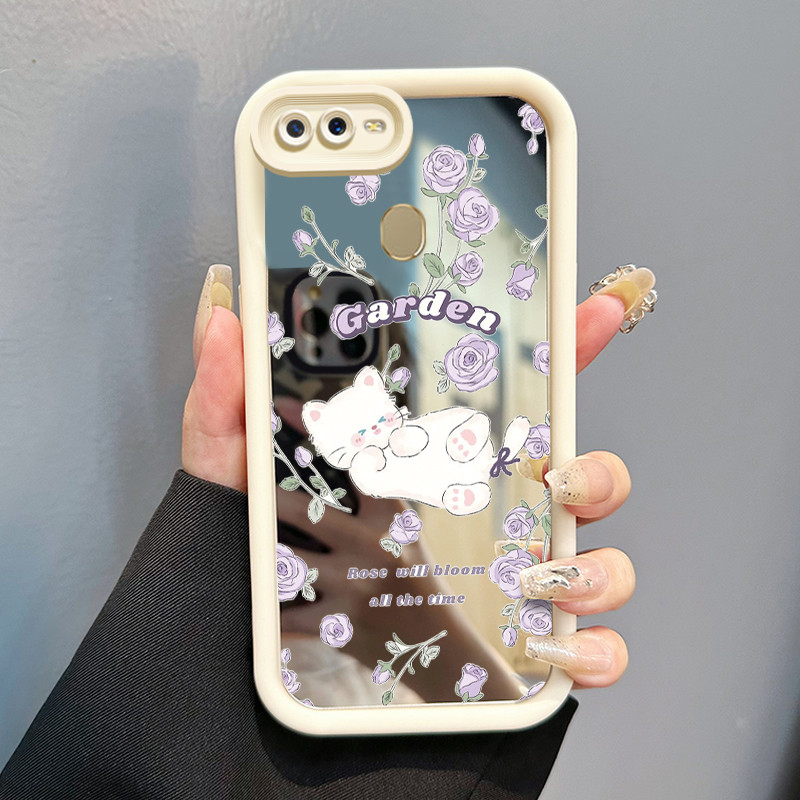 Casing Hp OPPO A7 OPPO A5s OPPO A12 OPPO A12S A11k Case HP Casing pola Kucing yang lucu Kasing cermi