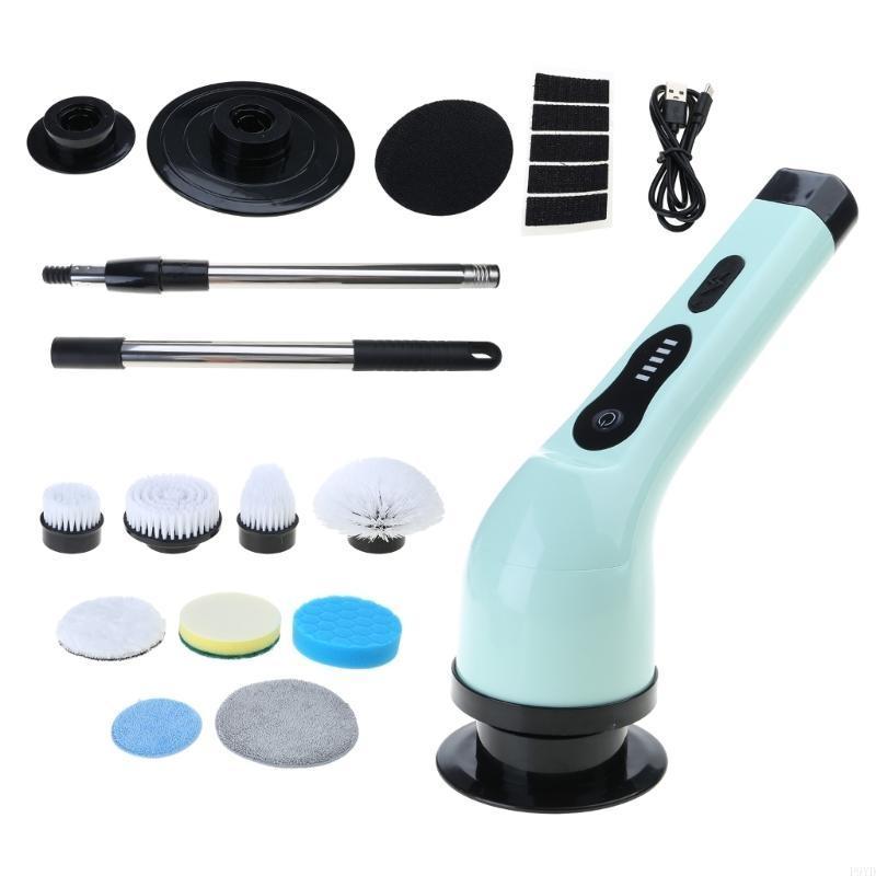 Electric Spin Scrubber Cordless Scrubber with 6/9 Replaceable Scrubber Heads